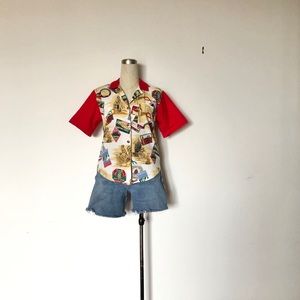 Jessica - Vintage Short Sleeve Travel Blouse